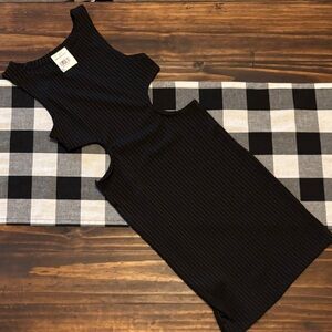 Love small Black Ribbed cut out Sleeveless Dress new with tags bodycon